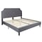 Flash Furniture King Size Lt Gray Fabric Platform Bed w/ Mattress SL-BM10-12-GG - alternate 2